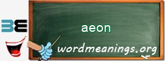 WordMeaning blackboard for aeon